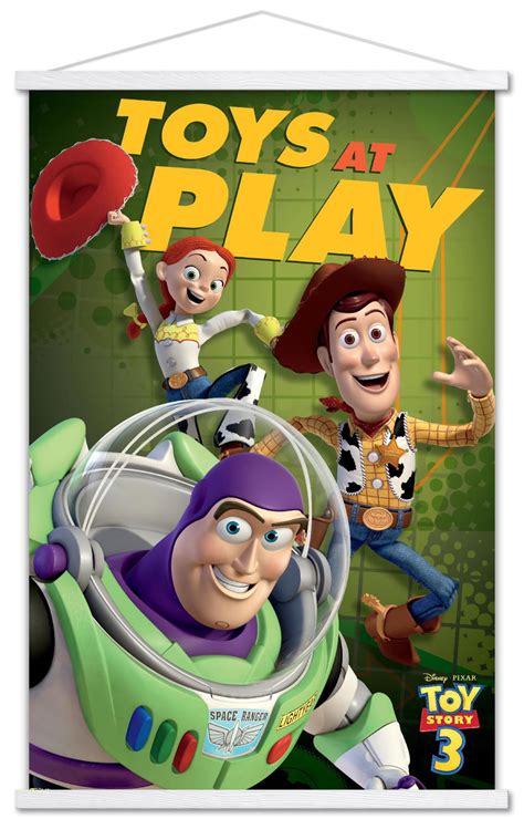 Disney Pixar Toy Story 3 - Trio Wall Poster with Wooden Magnetic Frame ...