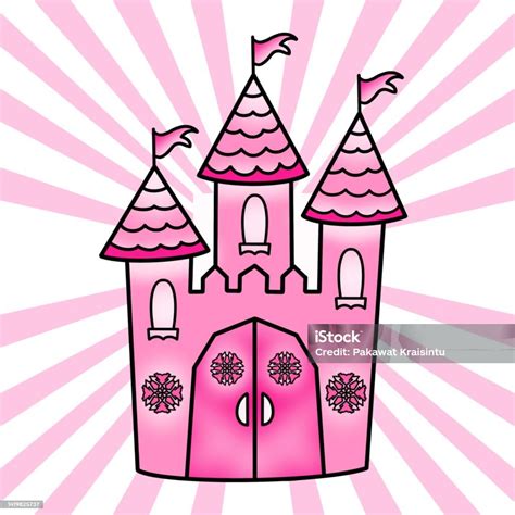 The Pink Castle Stock Illustration - Download Image Now - Architecture ...