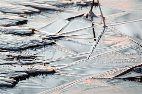 Frazil Ice Shapes on Water Surface Stock Image - Image of freeze, water ...