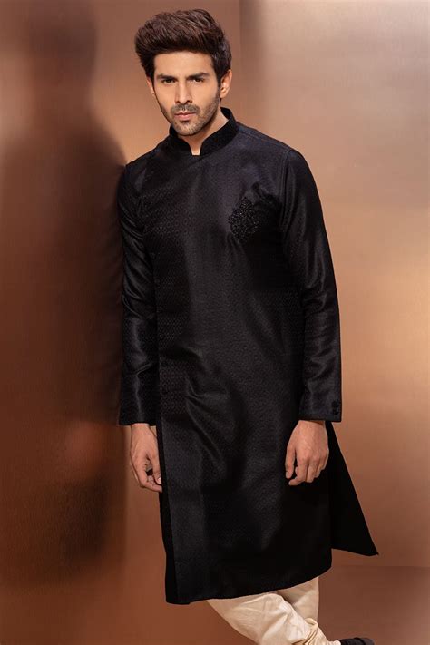 Bold and Classy Black Kurta Set