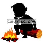 Royalty-Free animated shadow person sitting by a campfire 122238 animation - illustration ...