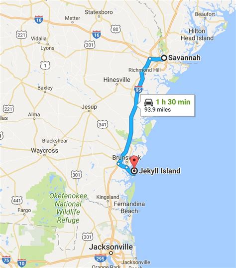 Map Of Jekyll Island Beaches - Hiking Map