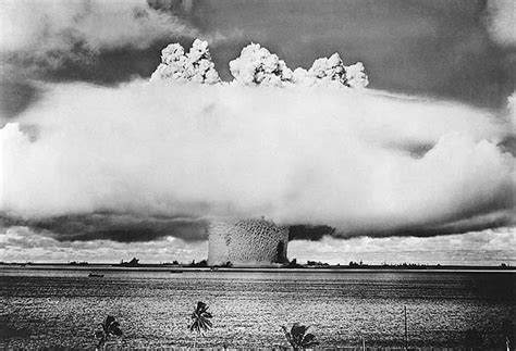 Atomic Bomb Mushroom Cloud Over Pacific Photo Print for Sale