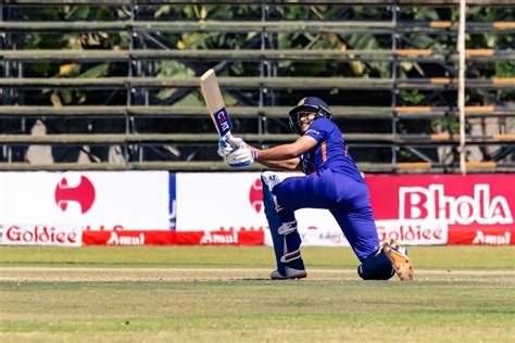 Shubman Gill celebrates after bringing up his first ODI century | ESPNcricinfo.com