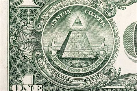 Dollar Bill Pyramid. The pyramid and eye on the back of a one dollar ...