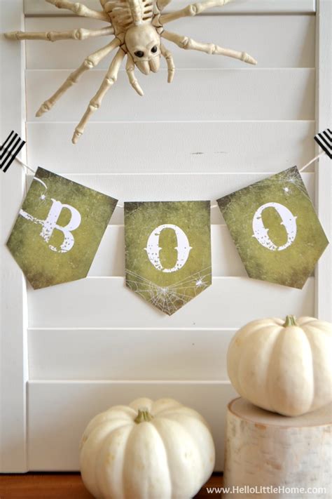 Free Printable Halloween Banner ... Boo! | Hello Little Home