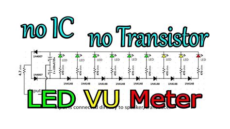 Transistor Vu Meter Circuit