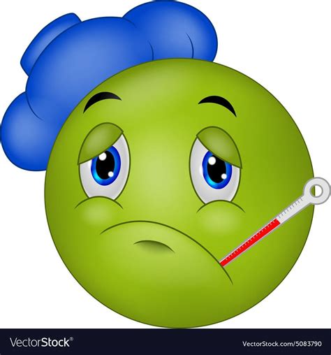 Sick emoticon smiley vector image on VectorStock | Funny emoji, Funny emoticons, Emoticon