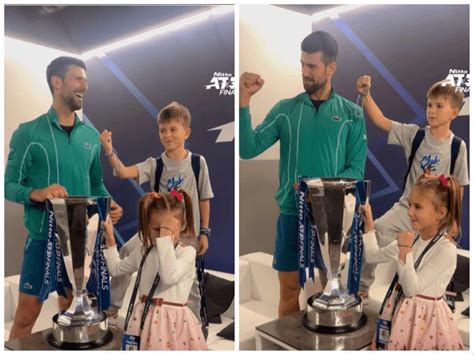 WATCH: Novak Djokovic teaches kids Stefan and Tara posing with trophies ...