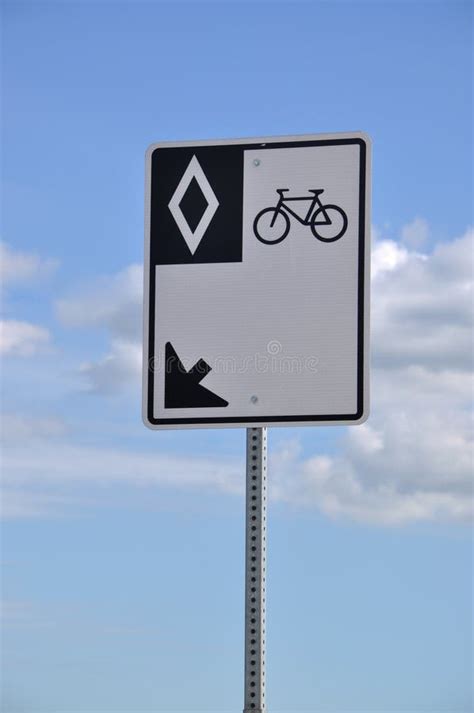 Bicycle road sign stock image. Image of arrows, street - 26694305