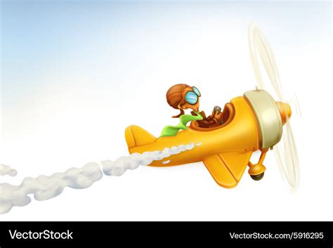 Funny airplane Royalty Free Vector Image - VectorStock