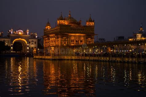 Night View the Harmindar Sahib, Also Known As Golden Temple Amritsar Stock Image - Image of ...