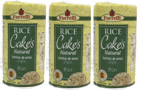 Forrelli Rice Cakes 3.1 oz (Pack of 3) - Gluten Free & Vegan - Walmart.com