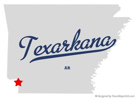 Map of Texarkana, AR, Arkansas