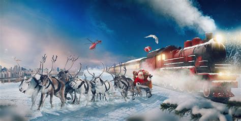 Santa and Reindeer Wallpapers - Top Free Santa and Reindeer Backgrounds - WallpaperAccess