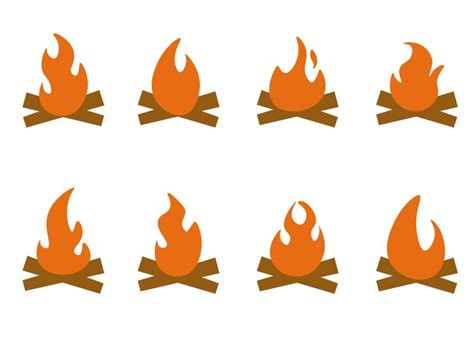 Premium Vector | Campfire vector design illustration isolated on white ...