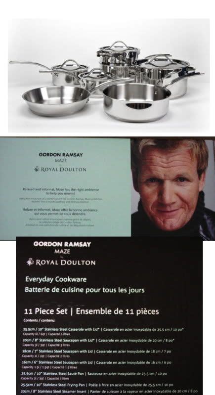 Gordon Ramsay by Royal Doulton Maze 11 pc Cookware Set | eBay