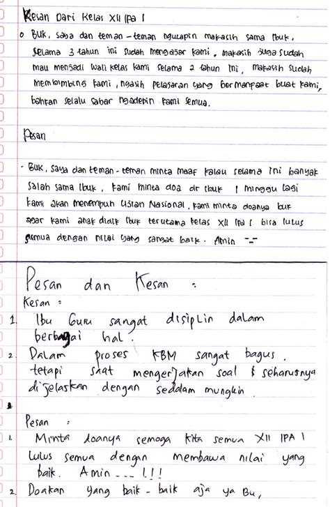 Contoh Pesan Dan Kesan Untuk Guru – Berbagai Contoh