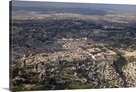 The Temple Mount And The Old City, Jerusalem, Israel - Aerial ...