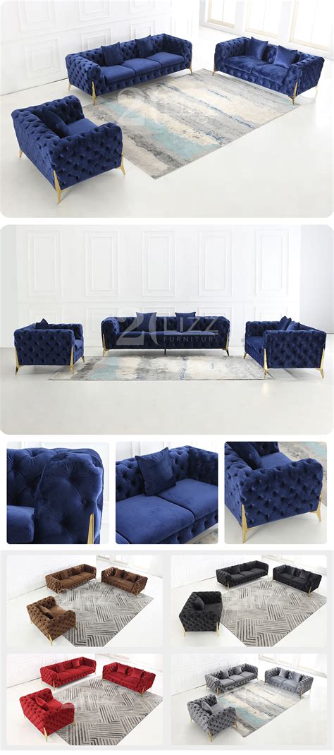 Furniture Modern Chesterfield Fabric Sofa from China manufacturer ...