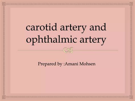 Carotid artery and ophthalmic artery2 ‫(2)‬ | PPT