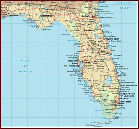 Map Of Florida Gulf Coast Beach Cities - map : Resume Examples #WjYDdraYKB