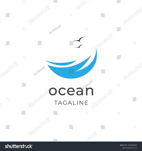 Ocean Logo Design Template Vector Stock Vector (Royalty Free) 2264488607 | Shutterstock