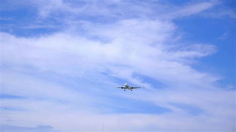 Plane Flying In Blue Sky Stock Footage SBV-304586529 - Storyblocks