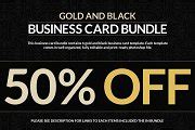 6 Gold And Black Business Cards | Business Card Templates ~ Creative Market