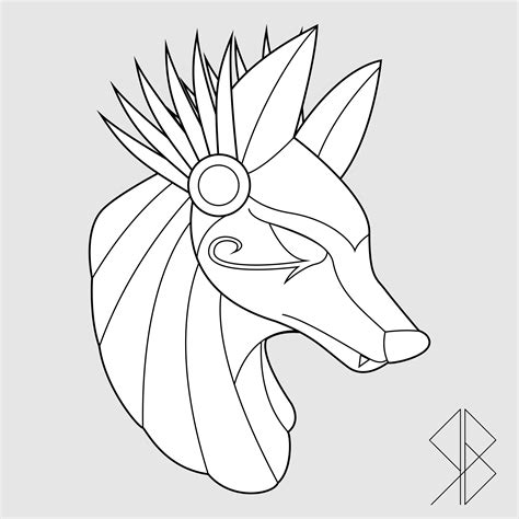 Outline Anubis Tattoo Stencil - Valkirie Wallpaper