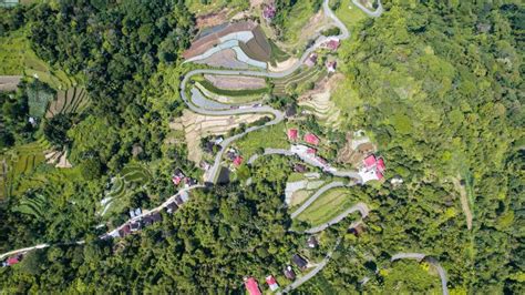 Aerial View of Kelok 44. Tuning 44 is a Unique Street Located in the Religion District, Reviewer ...