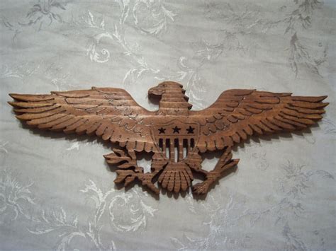 American Eagle wooden wall plaque