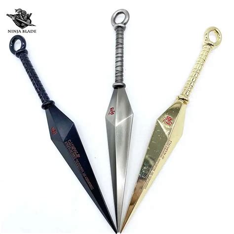 Ninja-Shinobi-Kunai-Cosplay-Metal-Model-Full-Size-Wooden-Leaf-Weapon-Short-Sword-Blade-Anime ...