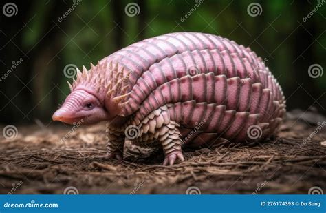 A Beautiful Photograph of the Pink Fairy Armadillo Stock Illustration ...