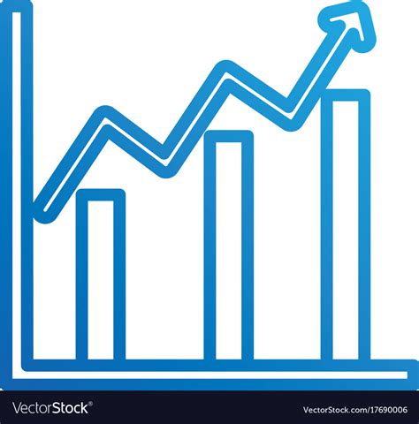 Financial growth business chart diagram Royalty Free Vector