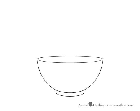 How to Draw a Rice Bowl Step by Step - AnimeOutline