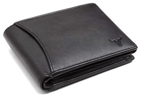 Buy NAPA HIDE Black Leather Wallet for Men I 2 Secret Compartments I 6 ...