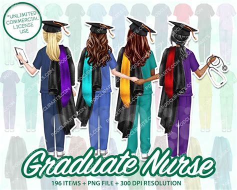 Nurse Graduation Clipart Nurse Clipart Nurse Grad Nurse - Etsy