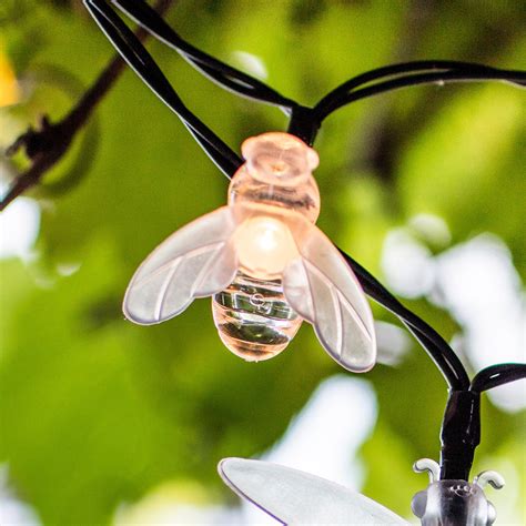 20 Firefly LED Solar Fairy Lights | Lights4fun.co.uk