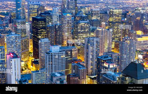 Skyscraper buildings, night view Stock Photo - Alamy