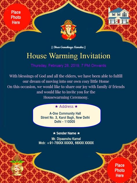 Griha Pravesh (Housewarming) Invitation Card Messages, Wording Ideas