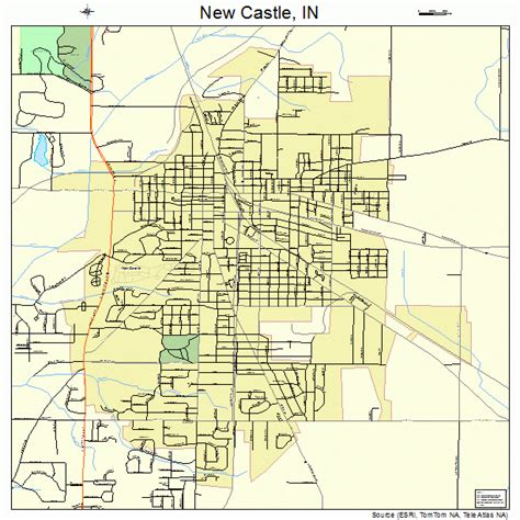 New Castle Indiana Street Map 1852740