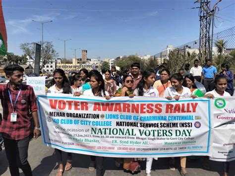 Hyderabad: Voters awareness rally taken out from City College