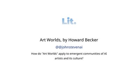 Art Worlds, by Howard Becker GPTs features and functions, examples and ...