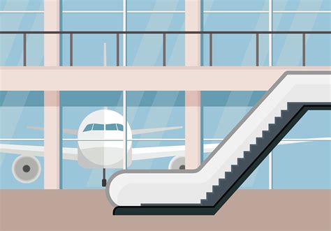 Escalator Airport Free Vector 144491 Vector Art at Vecteezy