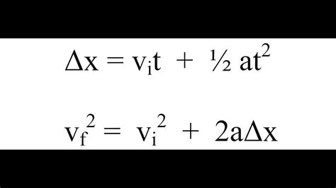 Velocity Acceleration Formula