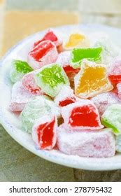 Greek Turkish Traditional Delight Loukoumi Stock Photo 278795432 | Shutterstock