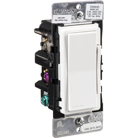 Leviton DW6HD-1BZ Decora Smart 600W Wi-Fi Dimmer 001-DW6HD-1BZ