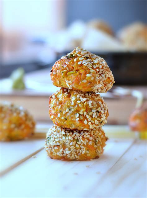 Carrot Sesame Balls - Sweetashoney