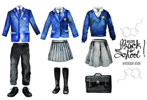 Watercolor school uniform Stock Photo by ©homunkulus28 91248570